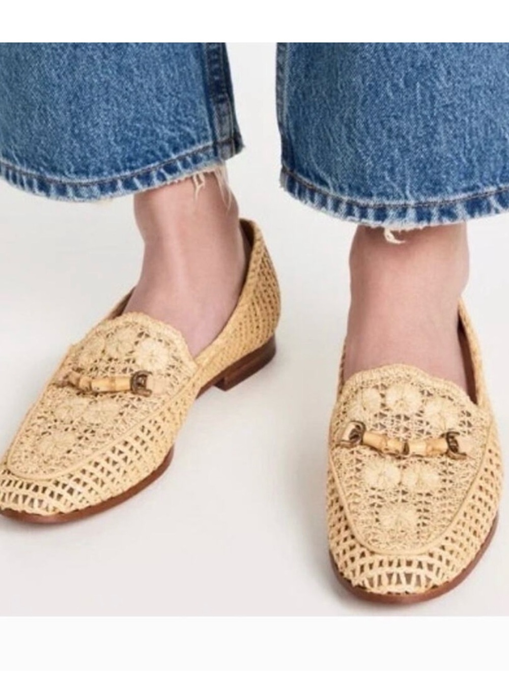 Sam Edelman Lowell Classic Wicker‎ Style Summer Casual Beach Loafers Size 7 nwob